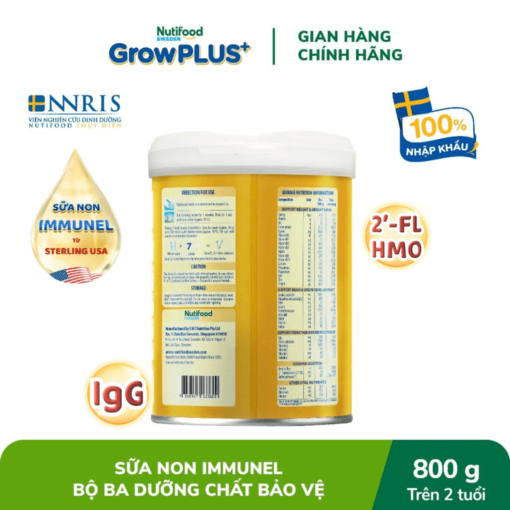 combo 5 lon sua bot growplus sua non immunel tu 2 tuoi lon 800g tang 1 xe truot scooter nutifood 5