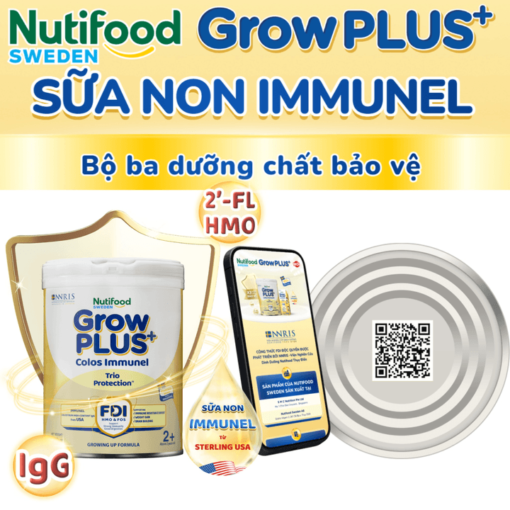 combo 5 lon sua bot growplus sua non immunel tu 2 tuoi lon 800g tang 1 xe truot scooter nutifood 6