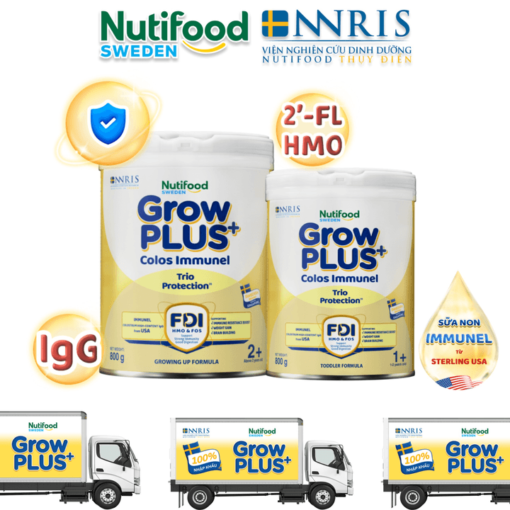 combo 5 lon sua bot growplus sua non immunel tu 2 tuoi lon 800g tang 1 xe truot scooter nutifood 7 1