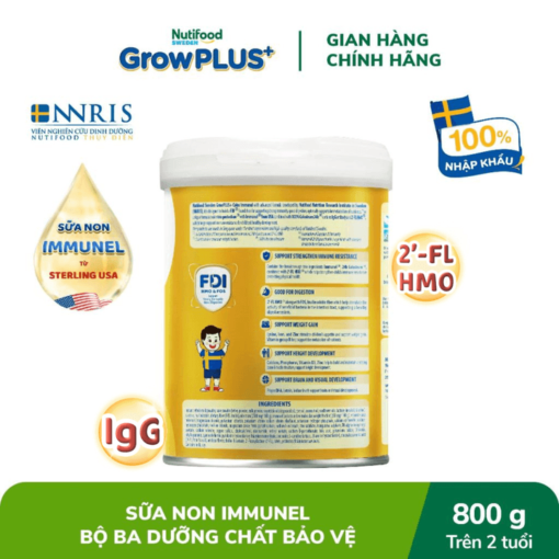 combo 5 lon sua bot growplus sua non immunel tu 2 tuoi lon 800g tang 1 xe truot scooter nutifood 9 1