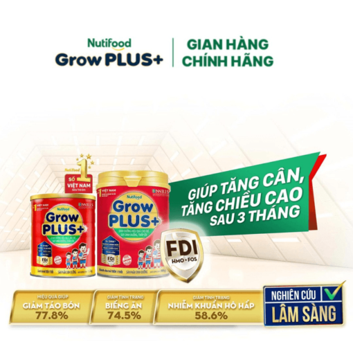 combo 6 lon sua bot growplus suy dinh duong tren 1 tuoi tang can tang chieu cao tang 1 valy keo 1 5kg nutifood 2