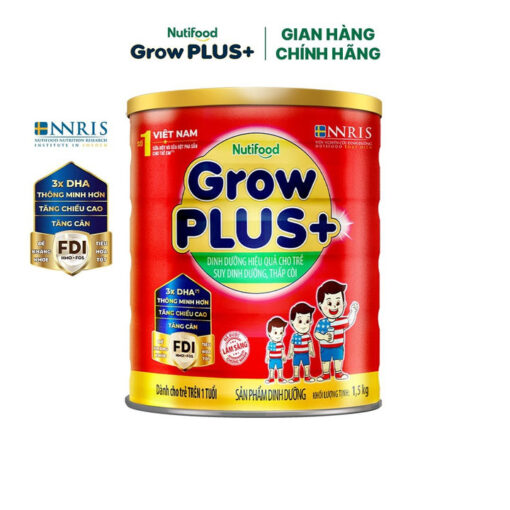 combo 6 lon sua bot growplus suy dinh duong tren 1 tuoi tang can tang chieu cao tang 1 valy keo 1 5kg nutifood 3 1