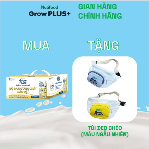 mua 1 thung 24 hop sua bot pha san growplus sua non immunel 180ml tang 1 tui deo cheo mau ngau nhien nutifood 6