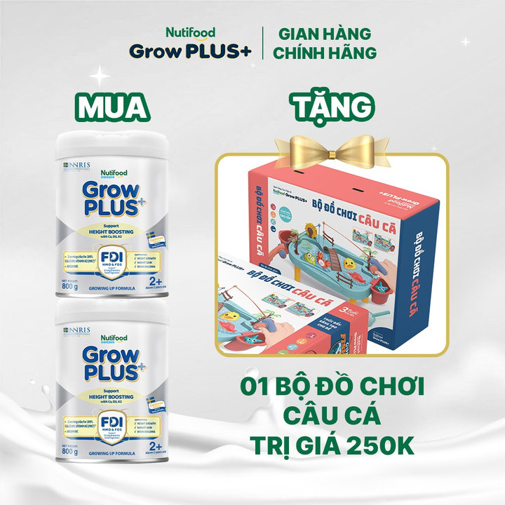 mua 2 sua bot growplus cao lon vuot troi tren 2 tuoi bac 800g tang 1 bo do choi cau ca nutifood 1