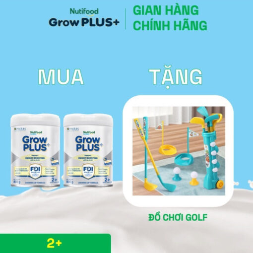 mua 2 sua bot growplus cao lon vuot troi tren 2 tuoi bac 800g tang 1 do choi golf nutifood 2