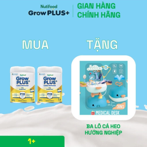 mua 2 sua bot growplus sua non immunel tu 1 tuoi lon 800g tang 1 ba lo ca heo huong nghiep nutifood 2