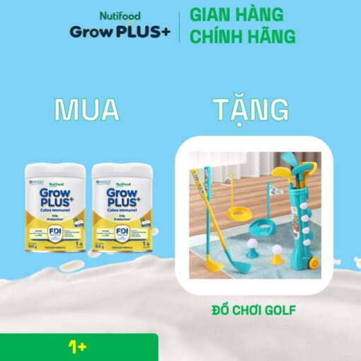 mua 2 sua bot growplus sua non immunel tu 1 tuoi lon 800g tang 1 do choi golf nutifood 7