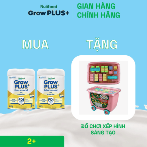 mua 2 sua bot growplus sua non immunel tu 2 tuoi lon 800g tang 1 do choi xep hinh sang tao nutifood 6