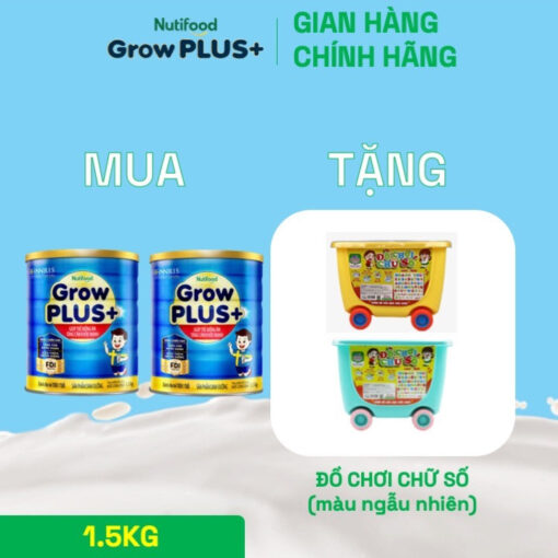 mua 2 sua bot nutifood growplus bieng an tren 1 tuoi tang can khoe manh lon 1 5kg tang 1 do choi chu so nutifood 2