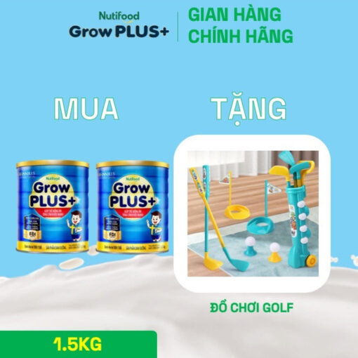 mua 2 sua bot nutifood growplus bieng an tren 1 tuoi tang can khoe manh lon 1 5kg tang 1 do choi golf nutifood 2