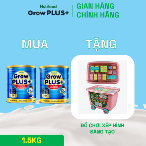 mua 2 sua bot nutifood growplus bieng an tren 1 tuoi tang can khoe manh lon 1 5kg tang 1 do choi xep hinh sang tao nutifood 3