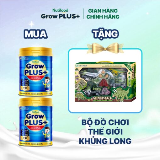 mua 2 sua bot nutifood growplus bieng an tren 1 tuoi tang can khoe manh lon 900g tang 1 bo do choi the gioi khung long nutifood 7