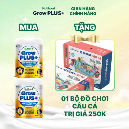 mua 2 sua bot nutifood growplus sua non tang de khang tren 1 tuoi tang cuong he mien dich tieu hoa tot lon 800g tang 1 bo do choi cau ca nutifood 1