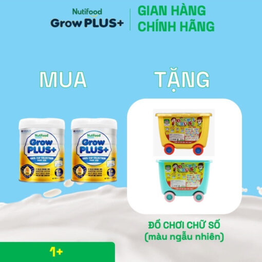 mua 2 sua bot nutifood growplus sua non tang de khang tren 1 tuoi tang cuong he mien dich tieu hoa tot lon 800g tang 1 do choi chu so nutifood 8