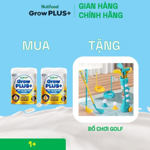 mua 2 sua bot nutifood growplus sua non tang de khang tren 1 tuoi tang cuong he mien dich tieu hoa tot lon 800g tang 1 do choi golf nutifood 2