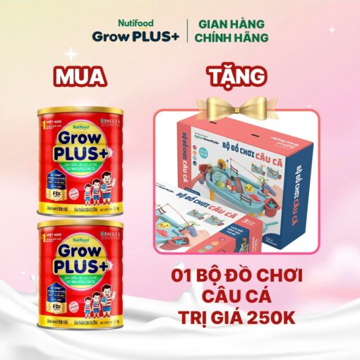 mua 2 sua bot nutifood growplus suy dinh duong tren 1 tuoi tang can tang chieu cao lon 1 5kg tang 1 bo do choi cau ca nutifood 4