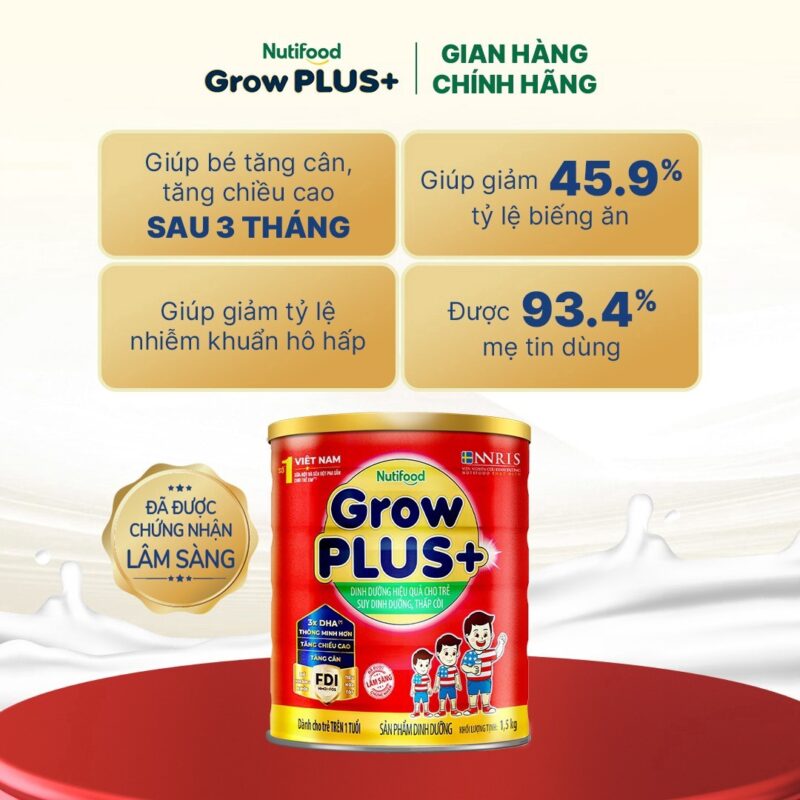 mua 2 sua bot nutifood growplus suy dinh duong tren 1 tuoi tang can tang chieu cao lon 1 5kg tang 1 bo do choi cau ca nutifood 6