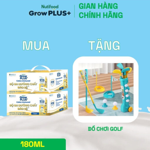 mua 2 thung 24 hop sua bot pha san growplus sua non immunel 180ml tang 1 do choi golf nutifood 4