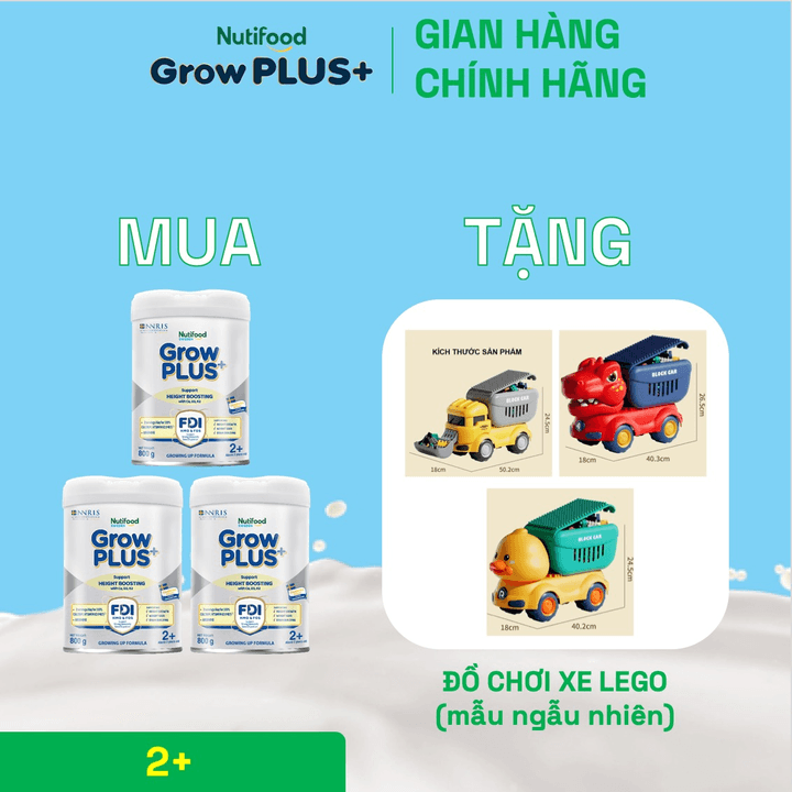 mua 3 sua bot growplus cao lon vuot troi tren 2 tuoi bac 800g tang 1 do choi xe logo nutifood 8