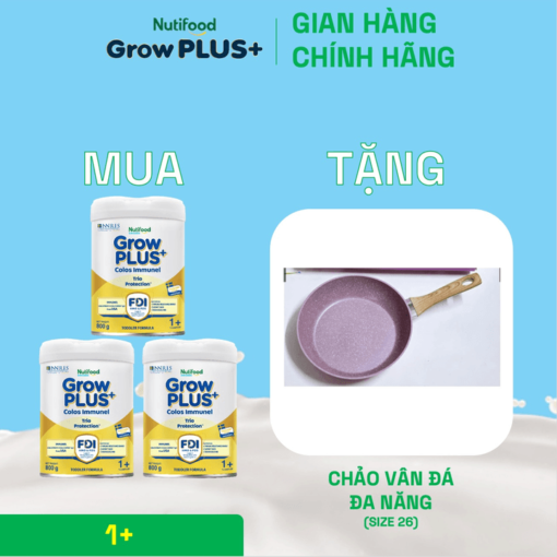 mua 3 sua bot growplus sua non immunel tu 1 tuoi lon 800g tang 1 chao van da da nang size 26 nutifood 2