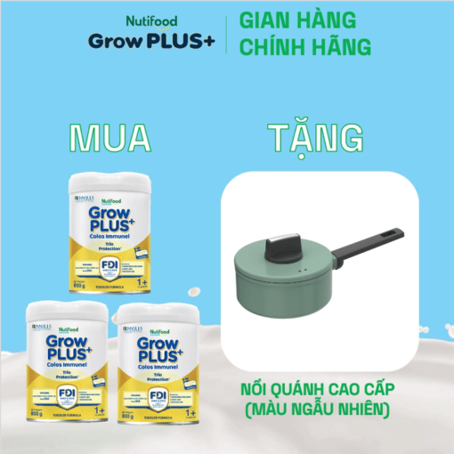 mua 3 sua bot growplus sua non immunel tu 1 tuoi lon 800g tang 1 noi quanh cao cap mau ngau nhien nutifood 8