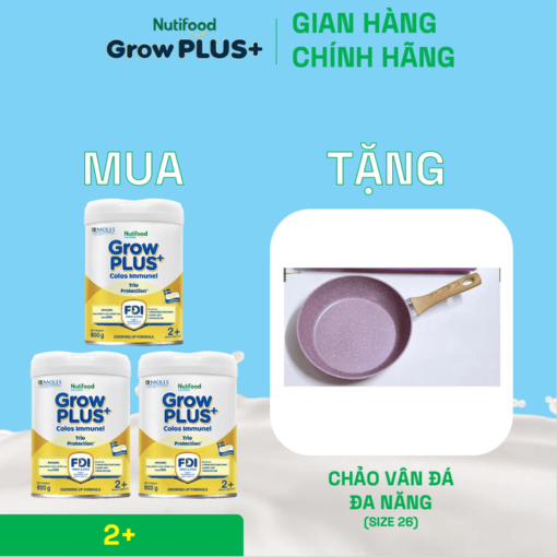 mua 3 sua bot growplus sua non immunel tu 2 tuoi lon 800g tang 1 chao van da da nang size 26 nutifood 3