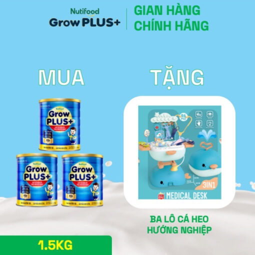 mua 3 sua bot nutifood growplus bieng an tren 1 tuoi tang can khoe manh lon 1 5kg tang 1 ba lo ca heo huong nghiep nutifood 8