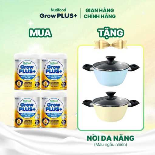 mua 4 sua bot nutifood growplus sua non tang de khang tren 1 tuoi tang cuong he mien dich tieu hoa tot lon 800g tang 1 noi da nang nutifood 5