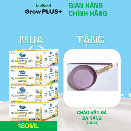 mua 4 thung 24 hop sua bot pha san growplus sua non immunel 180ml tang 1 chao van da da nang size 26 nutifood 1