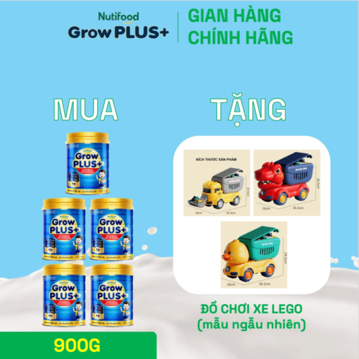 mua 5 sua bot nutifood growplus bieng an tren 1 tuoi tang can khoe manh lon 900g tang 1 do choi xe logo nutifood 8