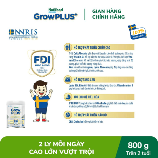 sua bot growplus cao lon vuot troi tren 2 tuoi bac 800g nutifood 8