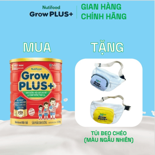 sua bot nutifood growplus suy dinh duong tren 1 tuoi tang can tang chieu cao lon 1 5kg tang 1 tui deo cheo mau ngau nhien nutifood 2