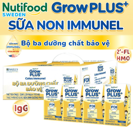 thung 24 hop sua bot pha san growplus sua non immunel 110ml nutifood 7