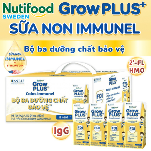 thung 24 hop sua bot pha san growplus sua non immunel 180ml nutifood 9 1